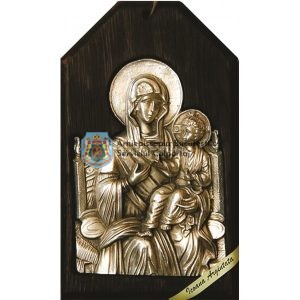 Icoană argintată - Maica Domnului cu Pruncul PM43