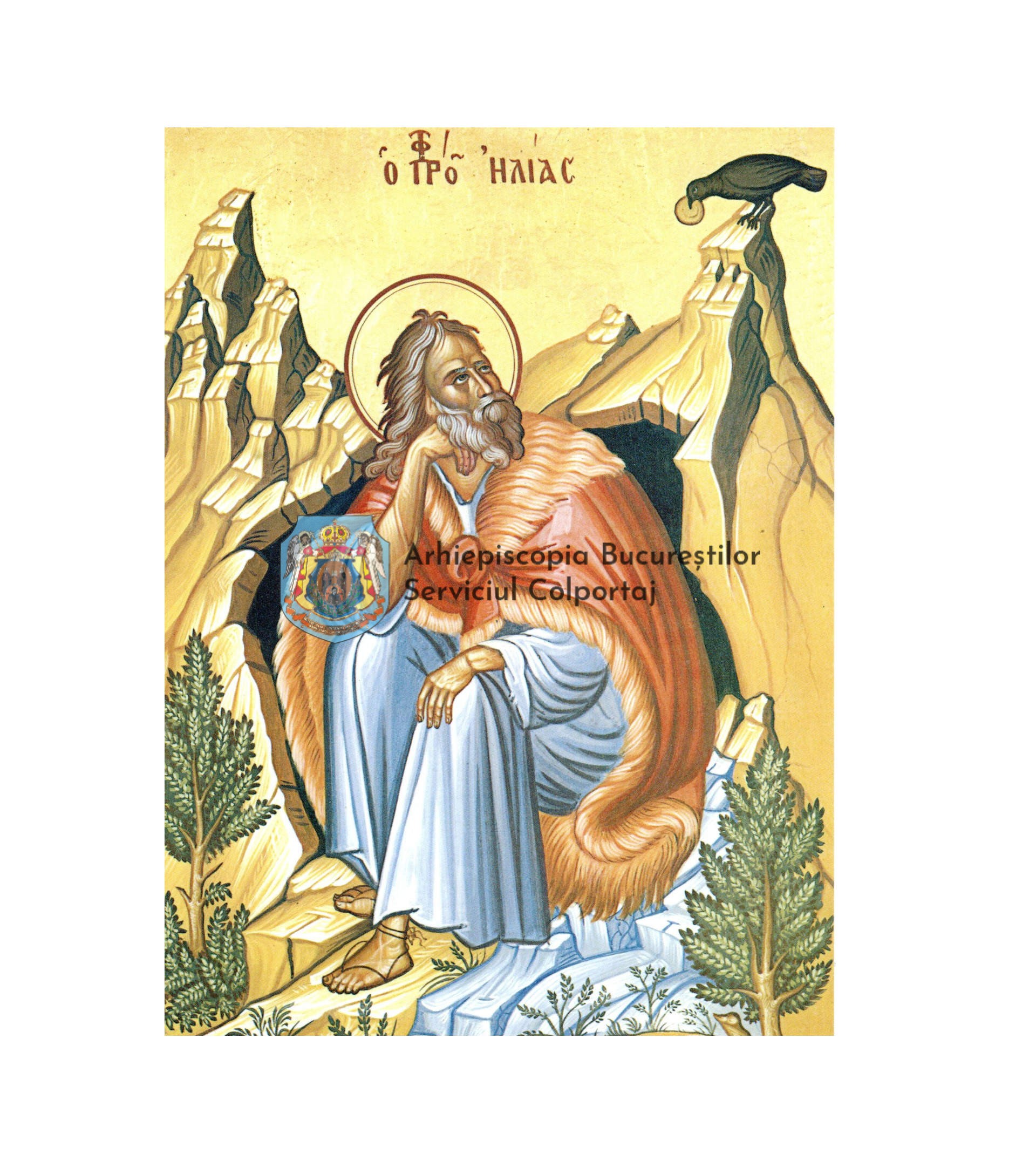 Icoană litografiată cu Sfântul Mare Proroc Ilie Tesviteanul 17694
